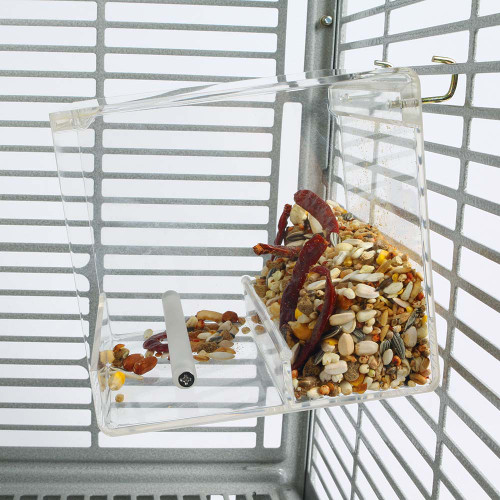 Parrot Food Mate - Acrylic Less Mess Feeder - Small 2