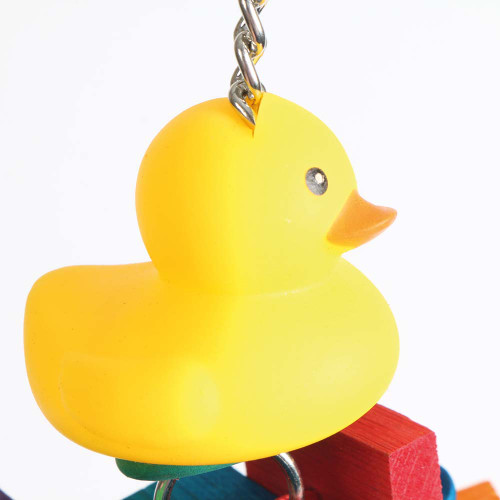 Davie Duck Wood & Rope Parrot Toy 3