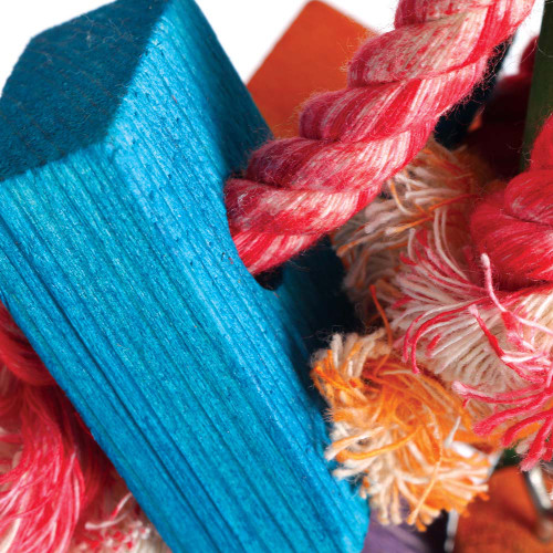 Jumbo Fun Wood and Rope Parrot Toy 4