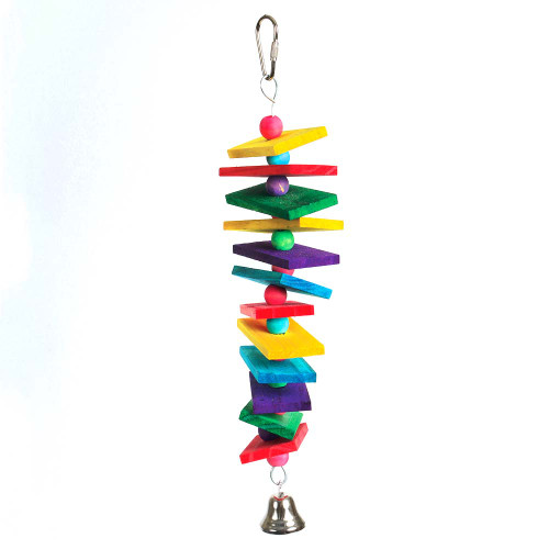 Coloured Stacker Wooden Parrot Toy - Large 2