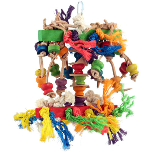 sisal invader parrot toy