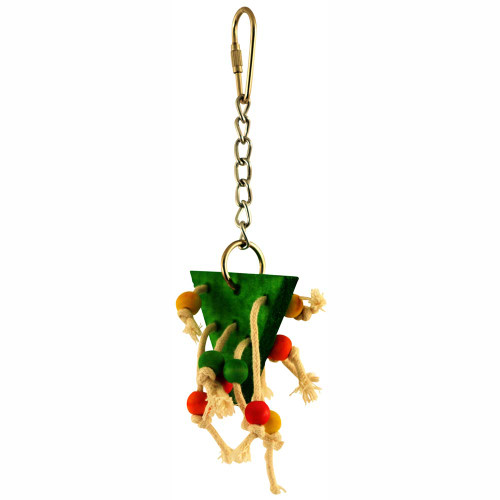 beaded triangle bird toy