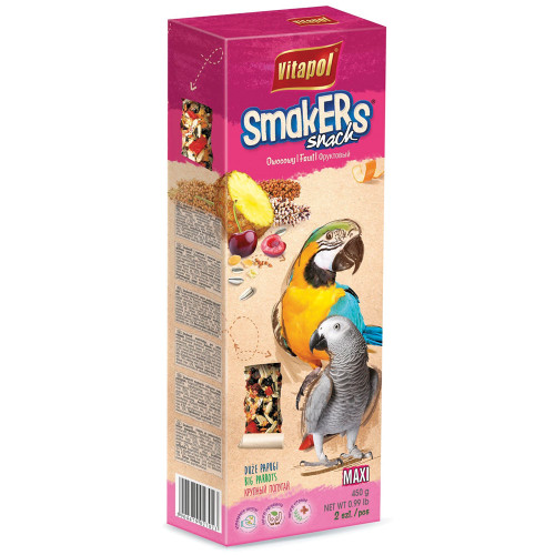 Vitapol Maxi Parrot Sticks Twinpack - Mixed Fruit