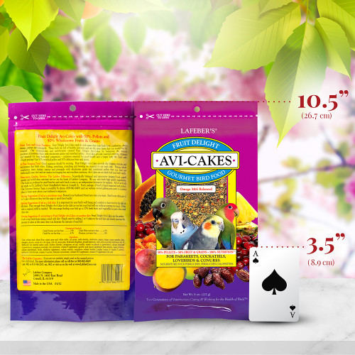 Lafeber Fruit Delight AviCakes Cockatiel and Budgie Treat 227g 1