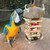 foraging hut parrot toy