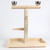 Medium Table Top Wood Parrot Stand with Feeding Bowls