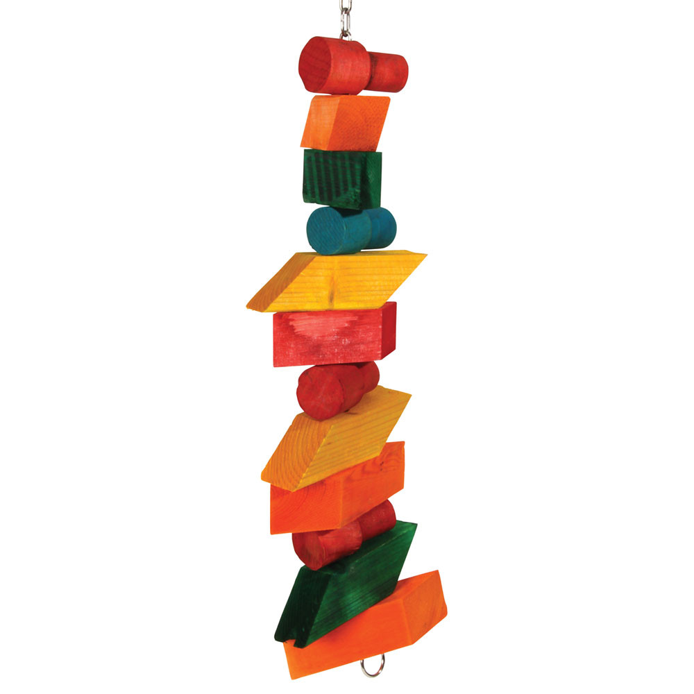 An image of Block Tower Chunky Wood Parrot Toy