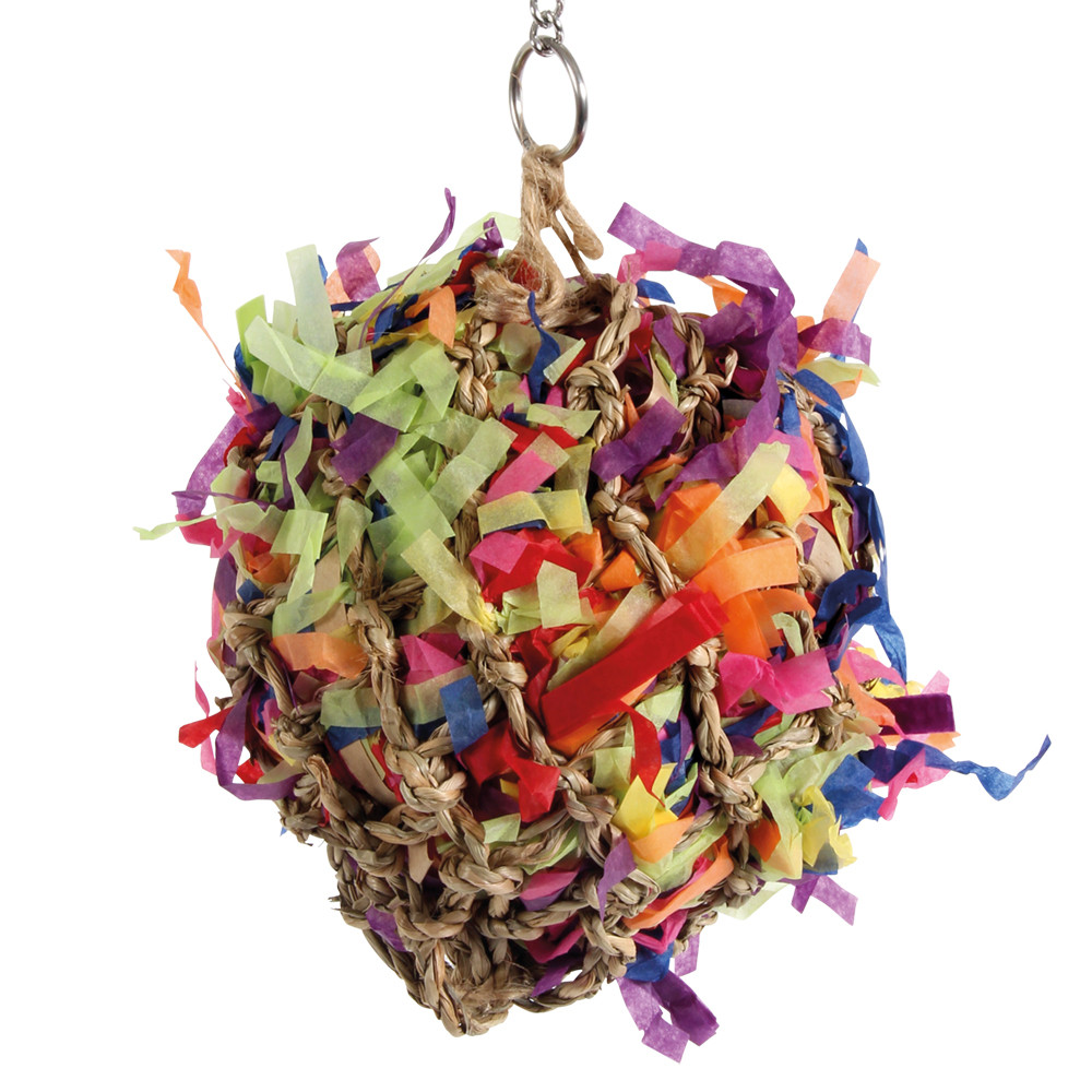 An image of Shreddable Foraging Ball Parrot Toy - Medium