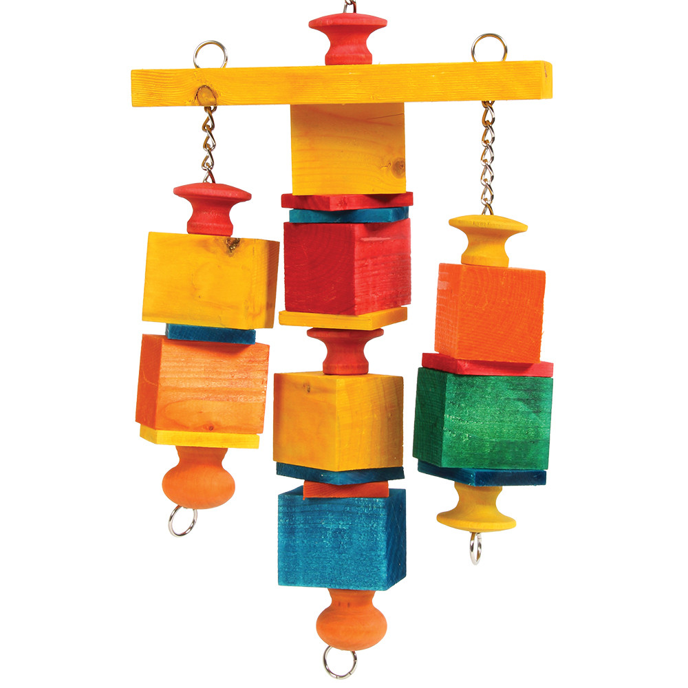 An image of Dragonfly Coloured Wood Parrot Toy