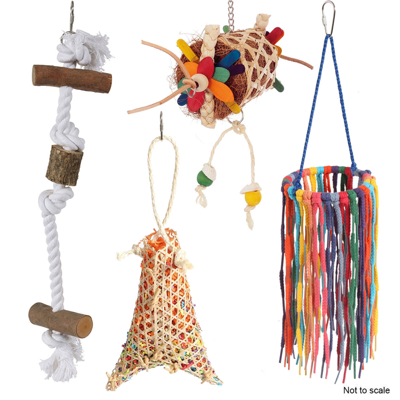 An image of Northern Parrots Preening Parrot Toys Bundle