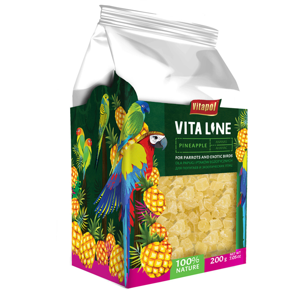 An image of Vitapol Vita Line Pineapple Parrot Treats 200g