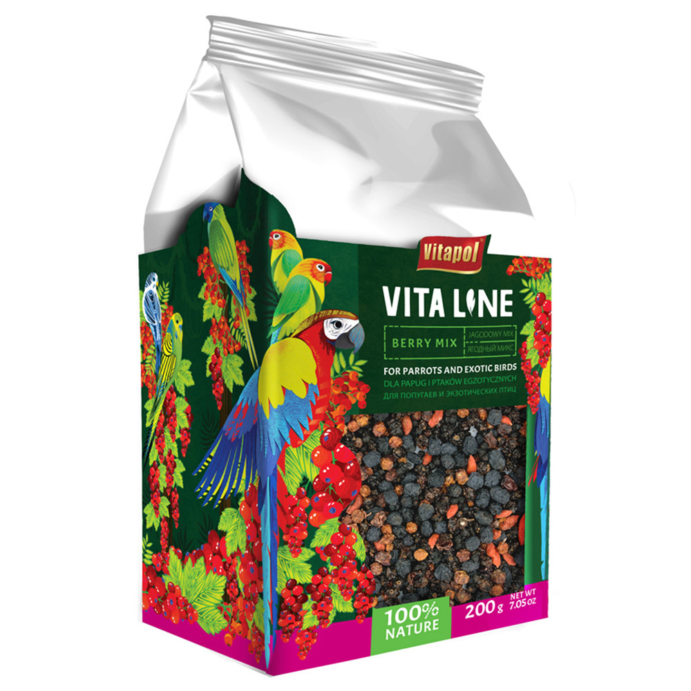 An image of Vitapol Vita Line Berry Mix Parrot Treats 200g
