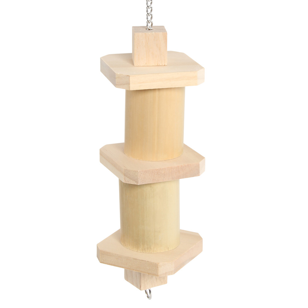 An image of Bamboo Cups Chewable Foraging Parrot Toy Small