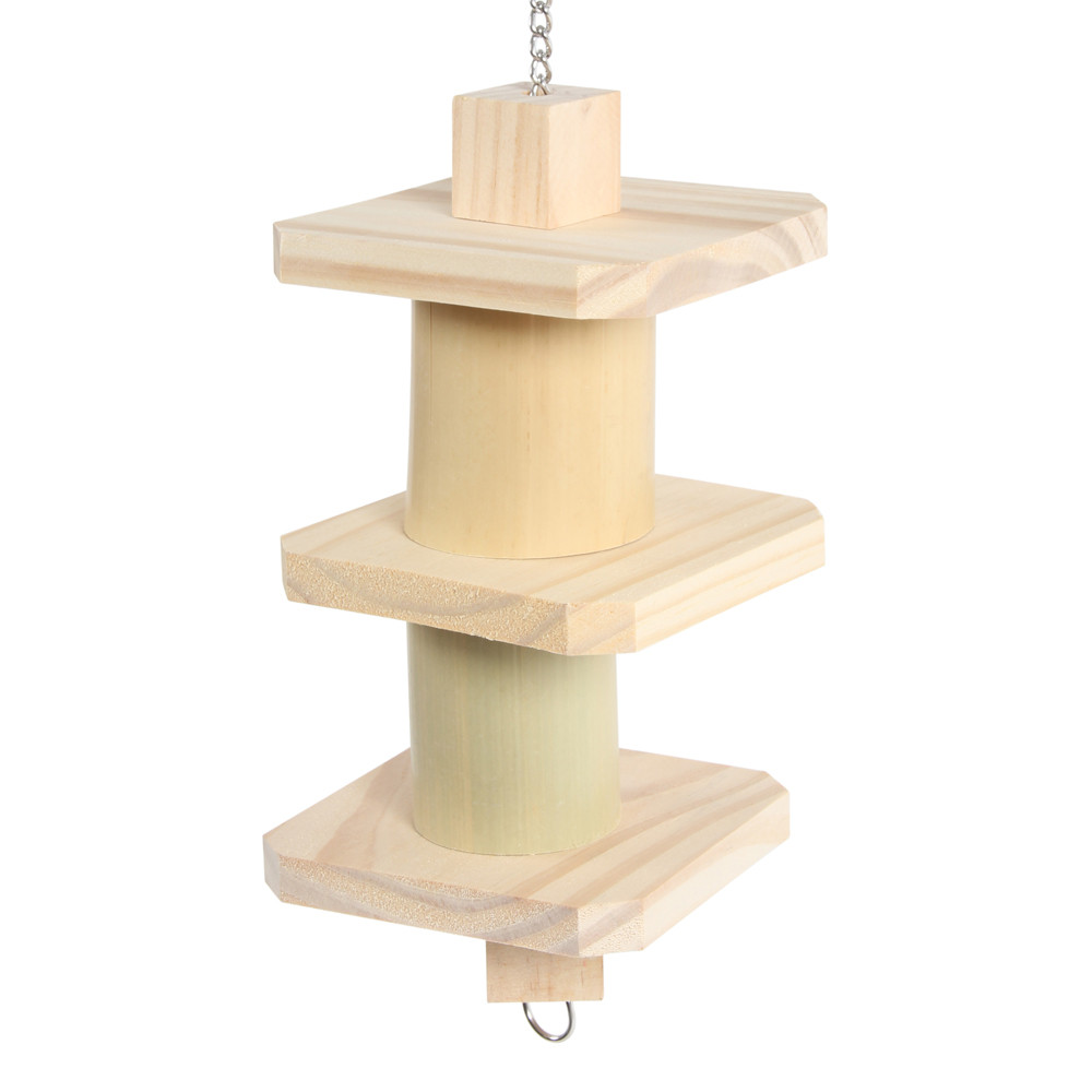 An image of Bamboo Cups Chewable Foraging Parrot Toy Large