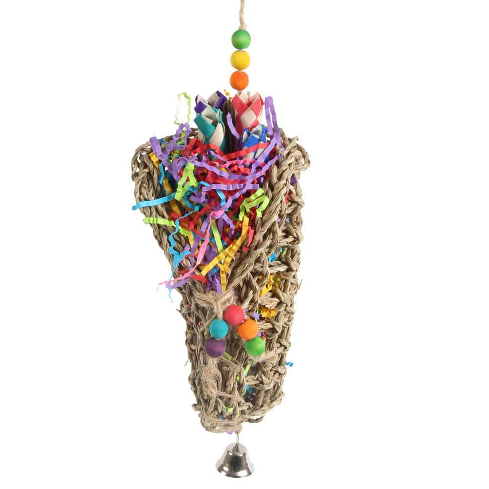 An image of Seagrass Shredder Parrot Toy