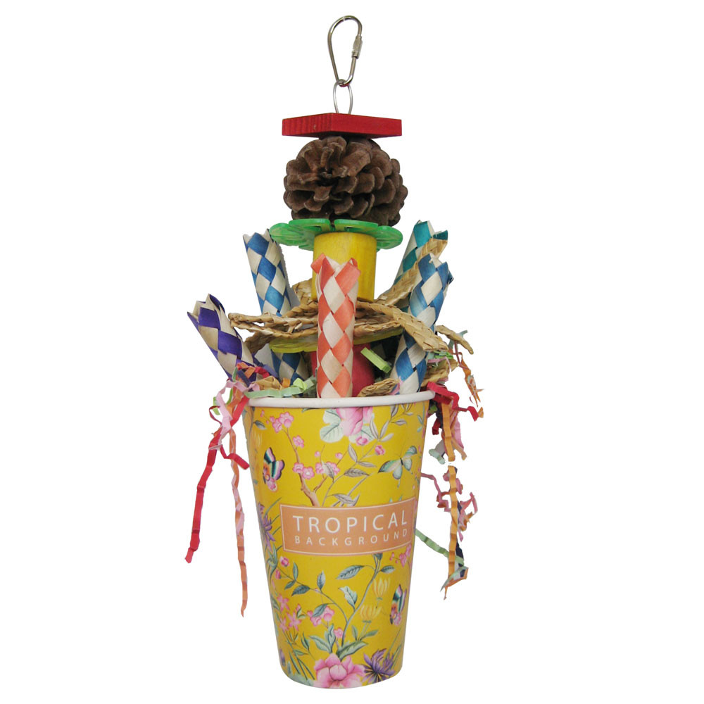 An image of Punch Bowl Chewable Foraging Parrot Toy