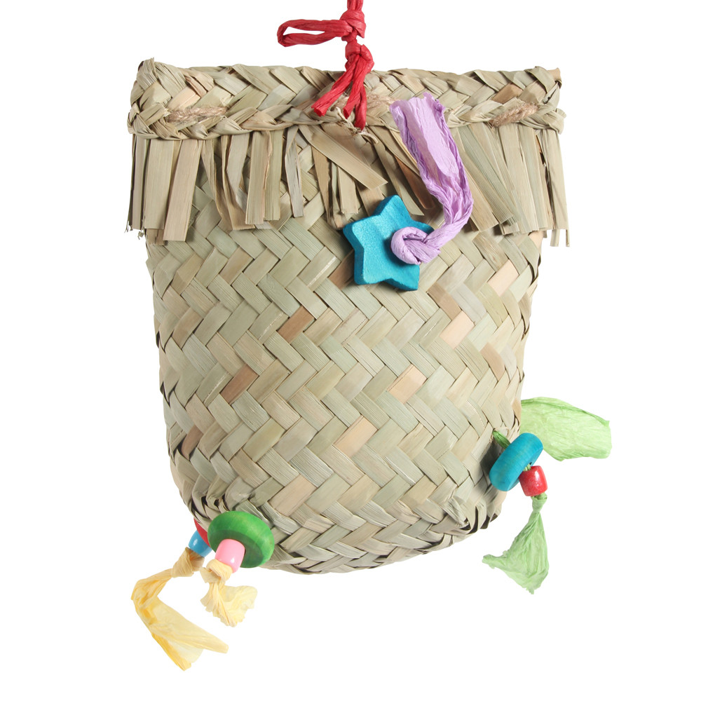 An image of Shredding Pouch Chewable Foraging Parrot Toy Large