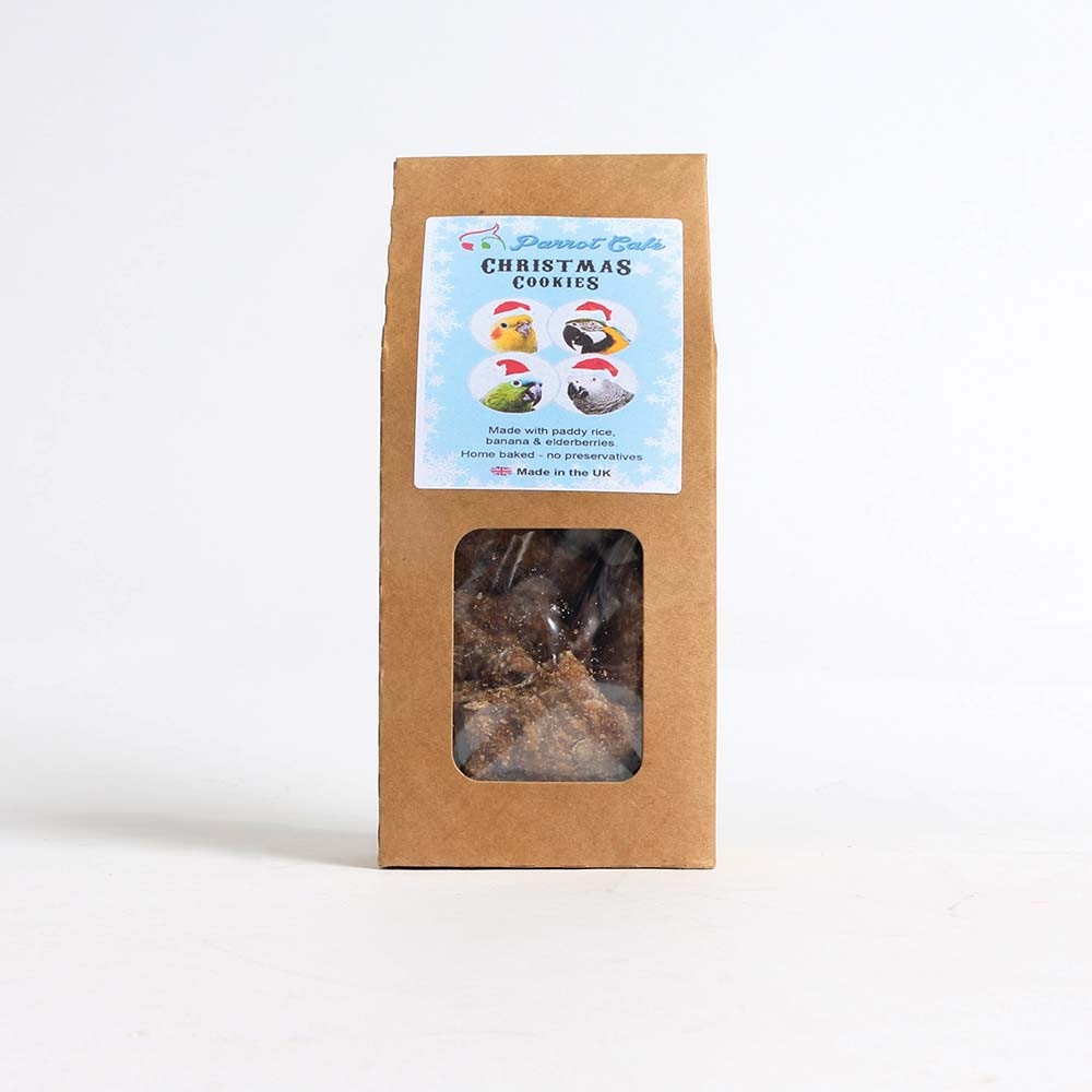 An image of Parrot Cafe Festive Cookies Parrot Treats - 100g