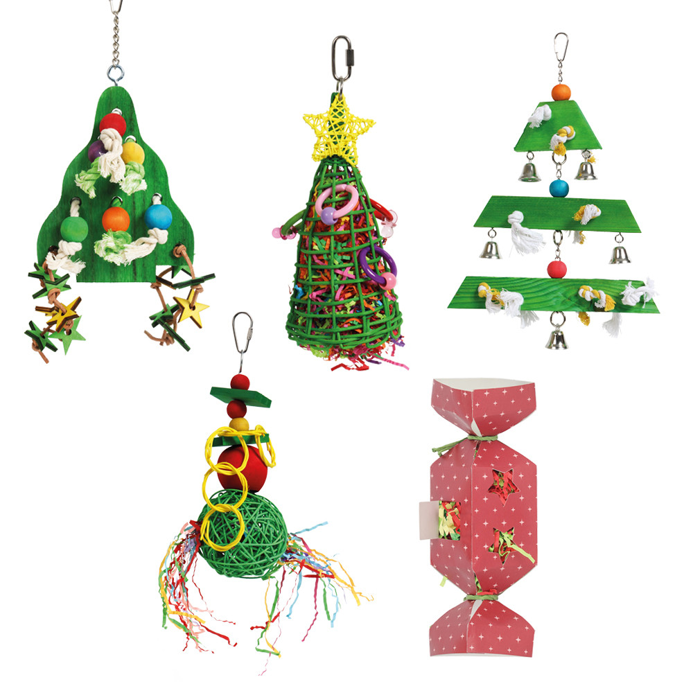 An image of Northern Parrots Christmas Parrot Toy Pack