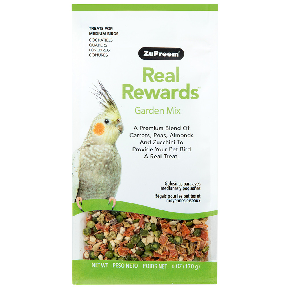 An image of ZuPreem Real Rewards 6oz Garden Mix Small Parrot Treat
