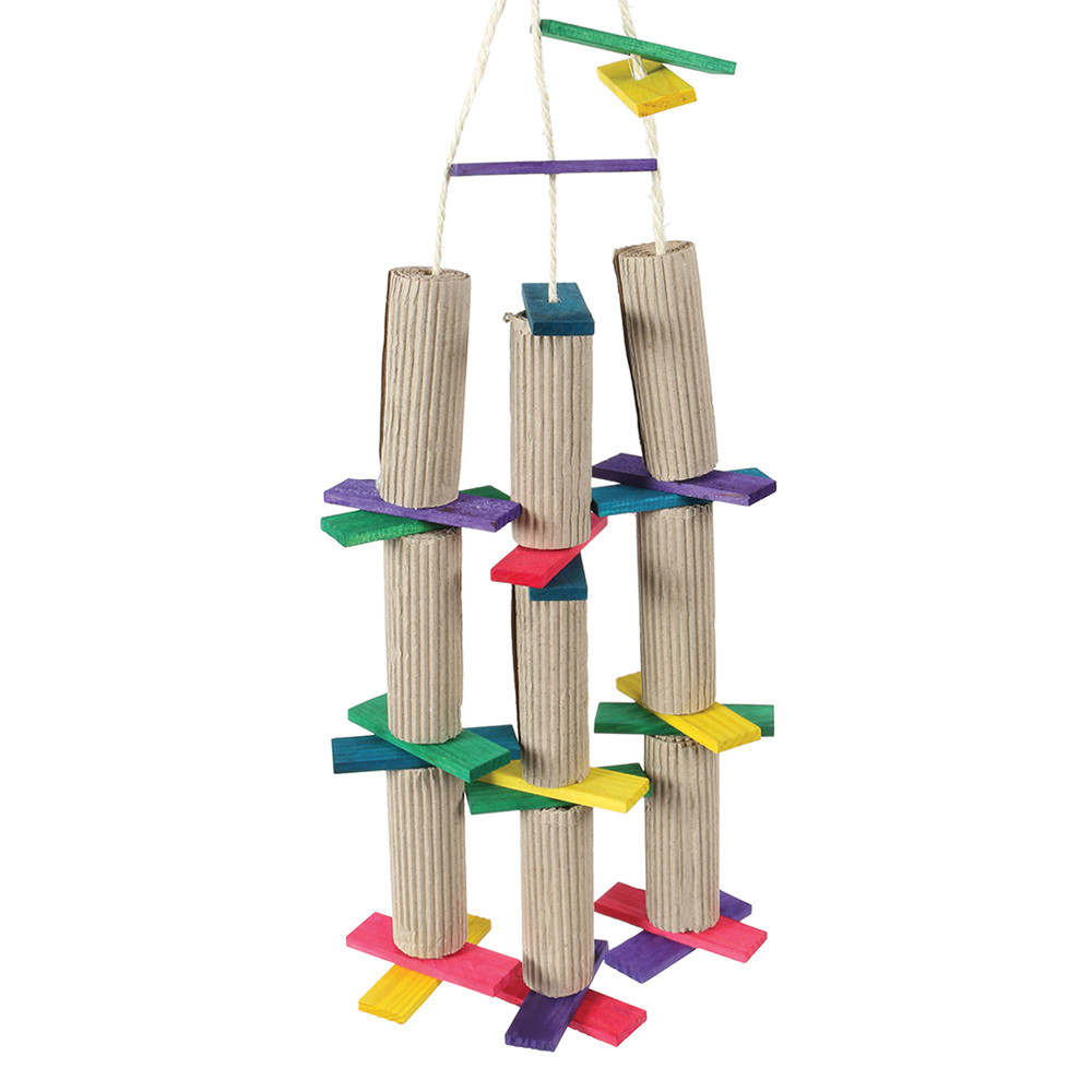 An image of Triple Shredding Tower Parrot Toy