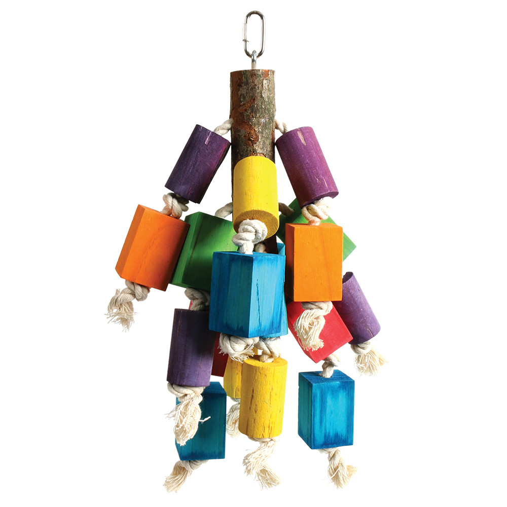 An image of Big Beaks Rainbow Stacker Parrot Toy