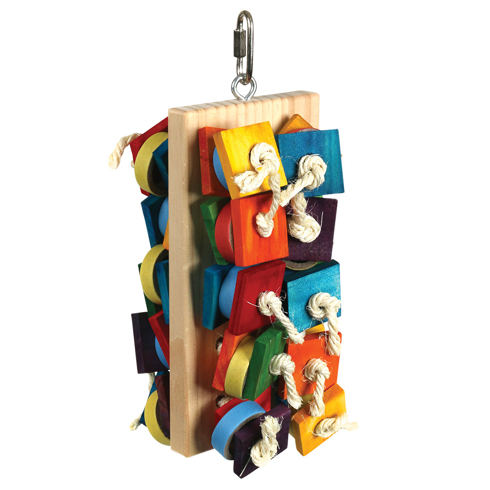 An image of Busy Block Parrot Toy Medium
