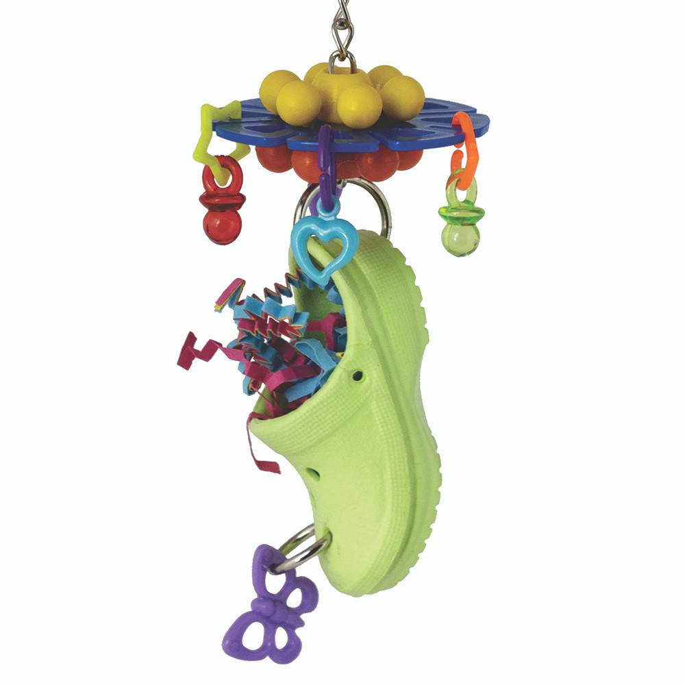 An image of What A Croc Small Chewable Foraging Parrot Toy