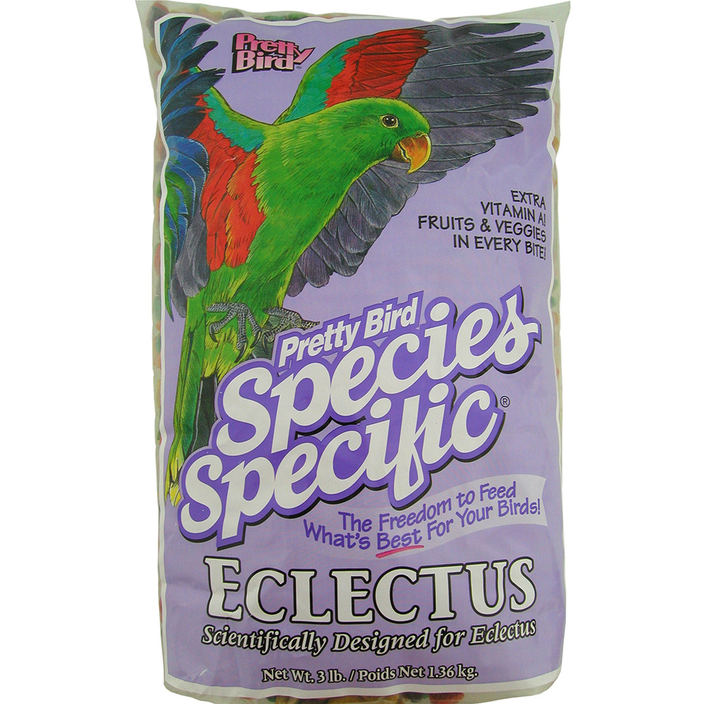 An image of Pretty Bird Eclectus Special 3lb Complete Parrot Food