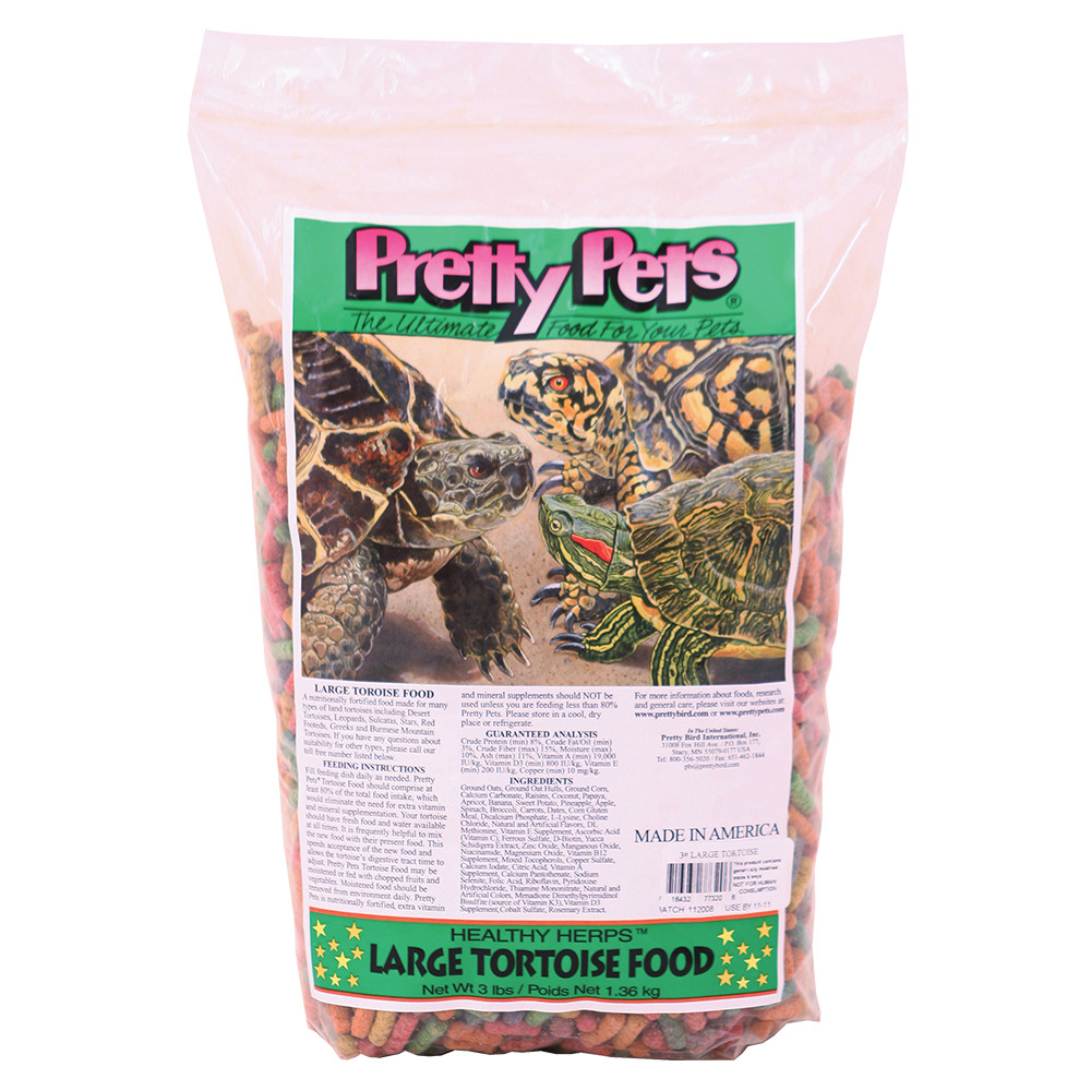 An image of Pretty Pets Large Tortoise Food 20lb Complete Diet