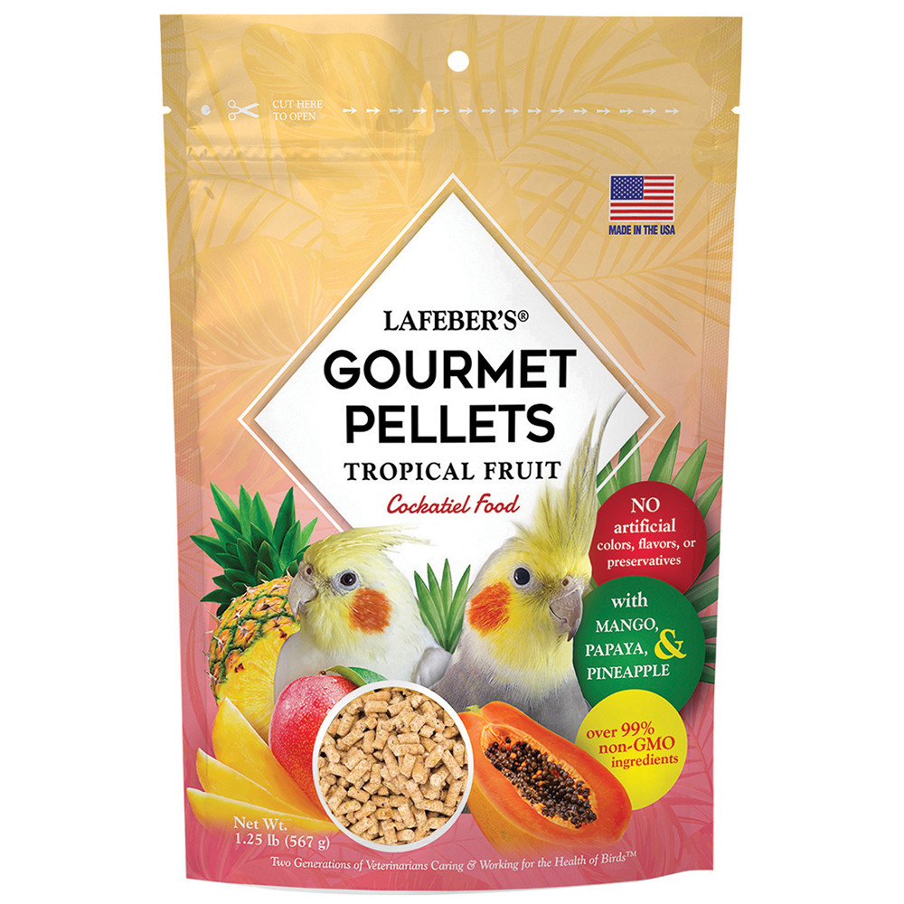 An image of Lafeber Gourmet Pellets Tropical Fruit 567g Complete Cockatiel Food