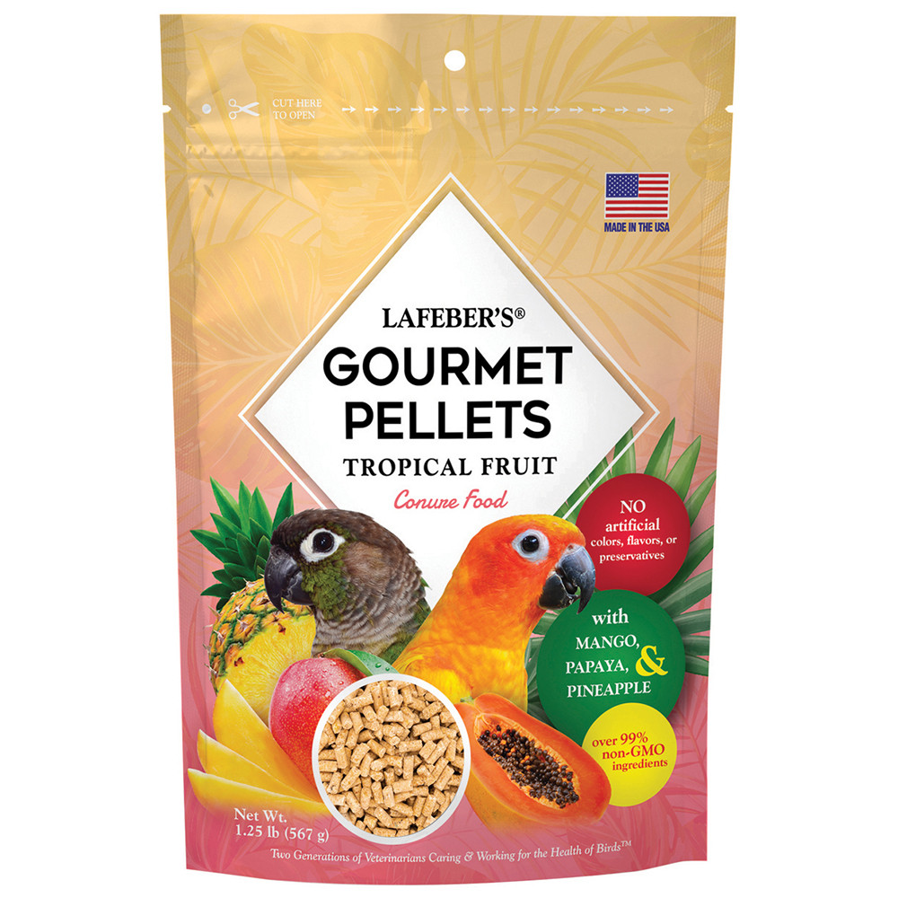 An image of Lafeber Gourmet Pellets Tropical Fruit 567g Complete Conure Food