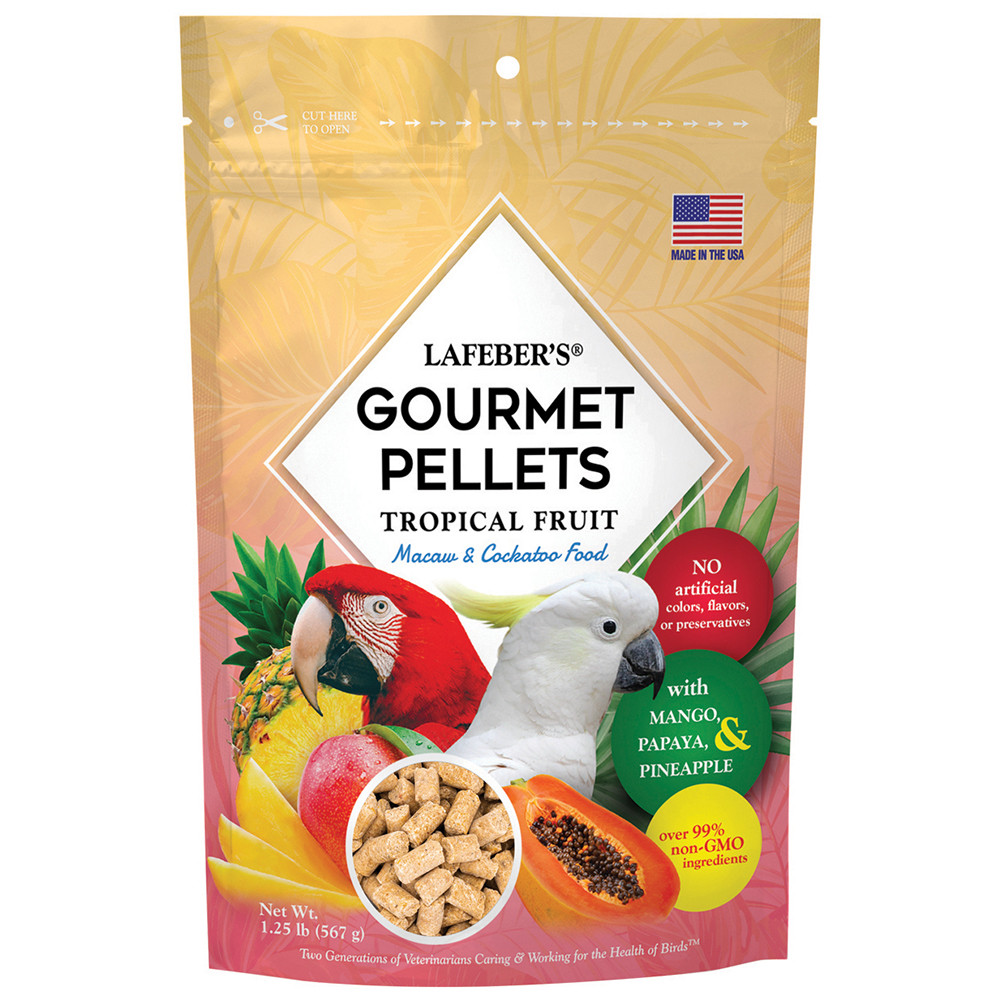 An image of Lafeber Gourmet Pellets Tropical Fruit 567g Large Parrot Complete Food