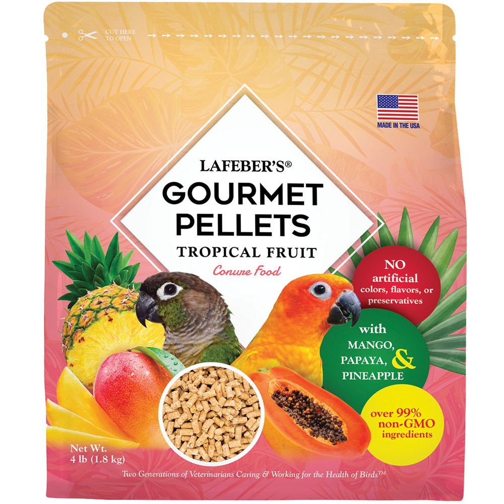 An image of Lafeber Gourmet Pellets Tropical Fruit 1.8kg Complete Conure Food