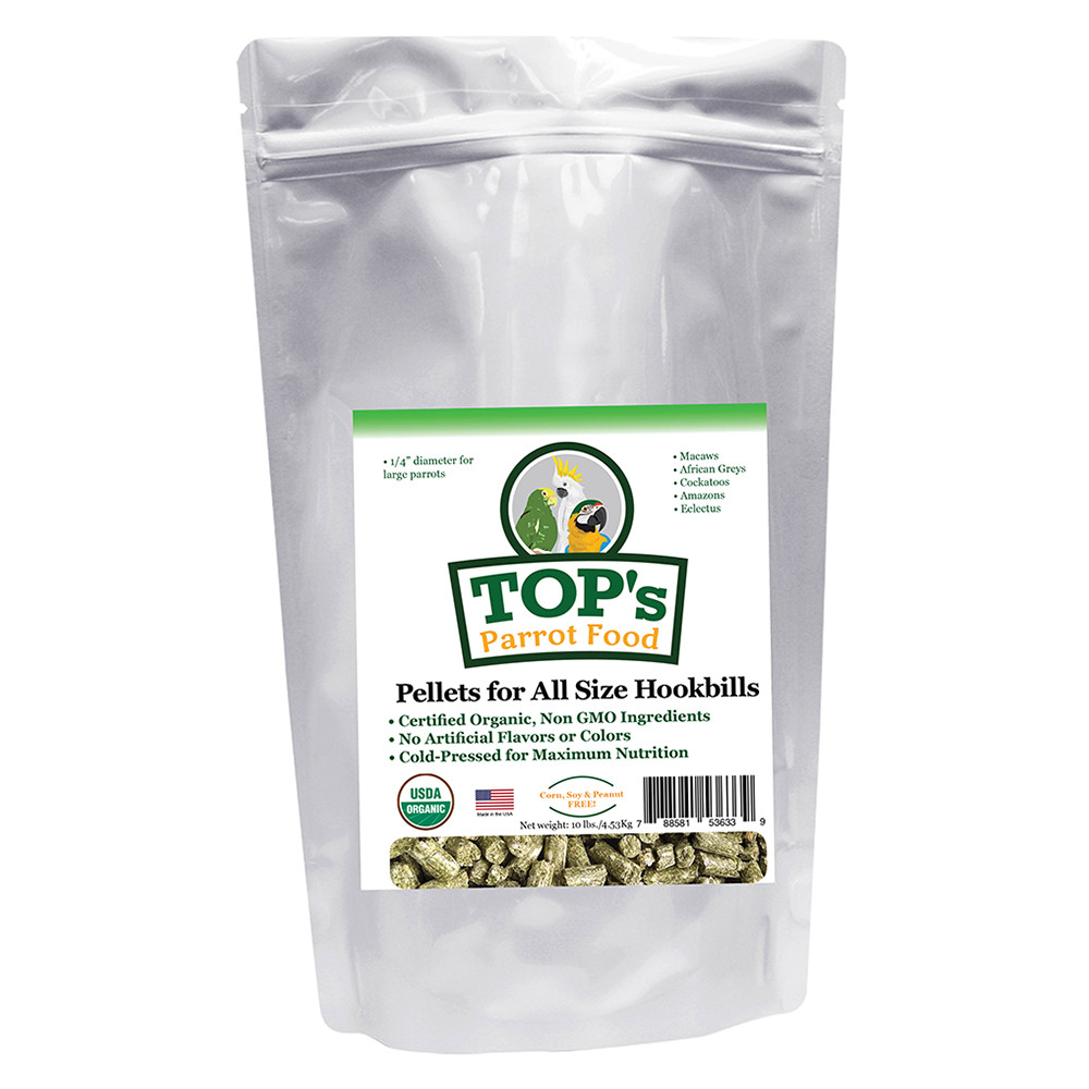 An image of TOP's Organic Parrot Food Large Pellets 10lb