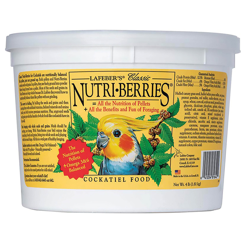 An image of Lafeber Cockatiel NutriBerries Original 1.8kg Complete Cockatiel and Budgie Food