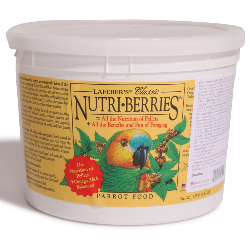 An image of Lafeber NutriBerries Original 1.47kg Complete Parrot Food