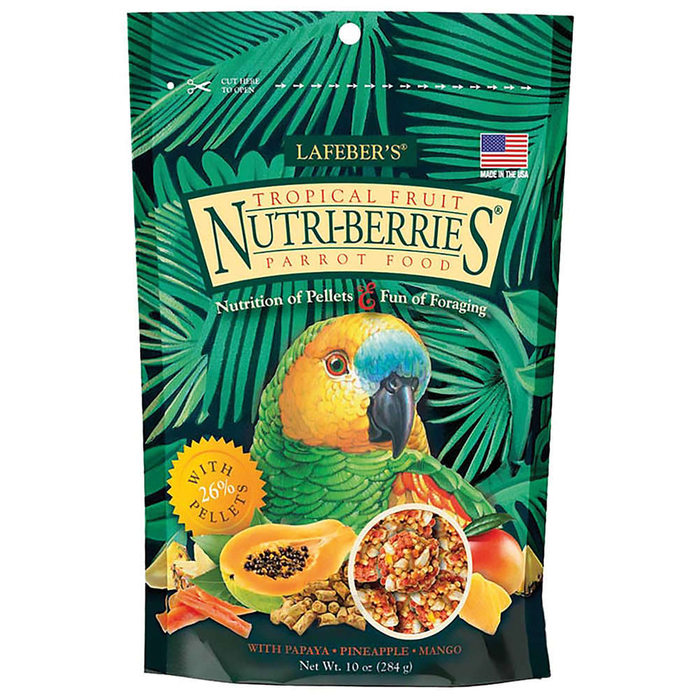 An image of Lafeber NutriBerries Tropical Fruit 284g Complete Parrot Food