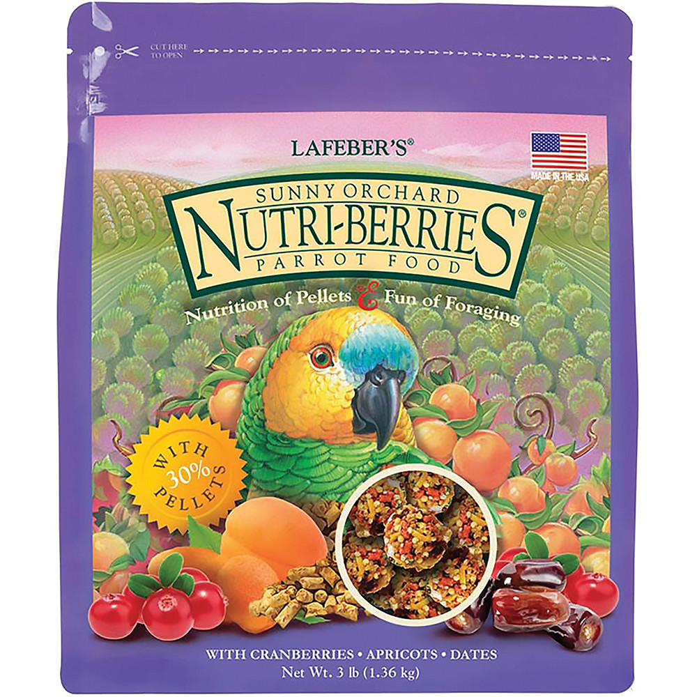 An image of Lafeber NutriBerries Sunny Orchard 1.36kg Complete Parrot Food