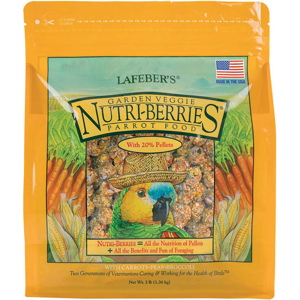 An image of Lafeber NutriBerries Garden Veggie 1.36kg Complete Parrot Food