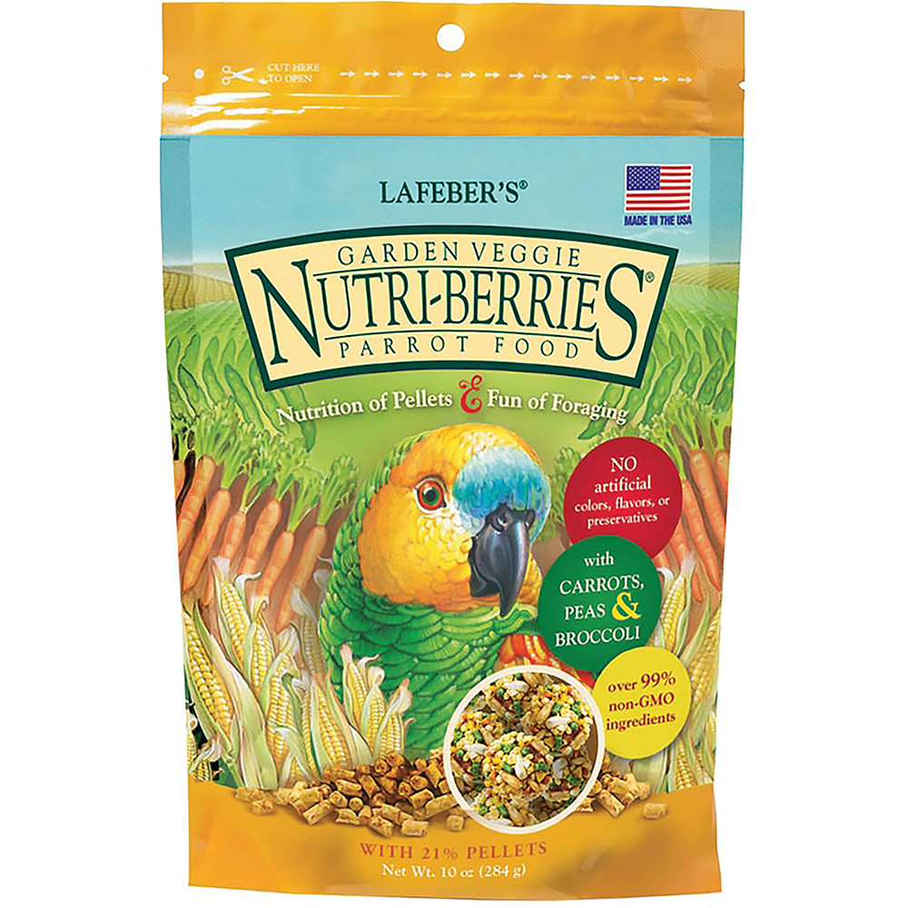 An image of Lafeber NutriBerries Garden Veggie 284g Complete Parrot Food