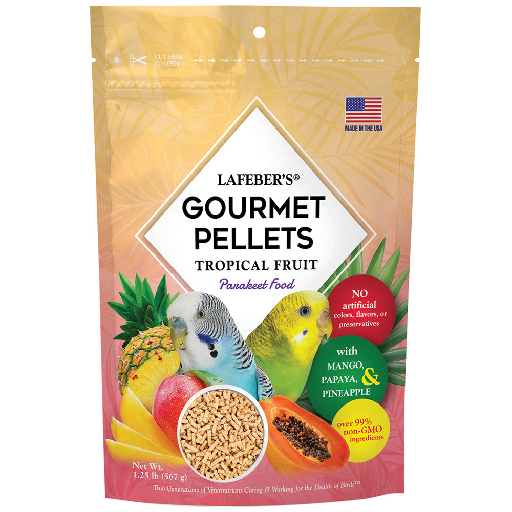 An image of Lafeber Gourmet Pellets Tropical Fruit 567g Complete Budgie Food