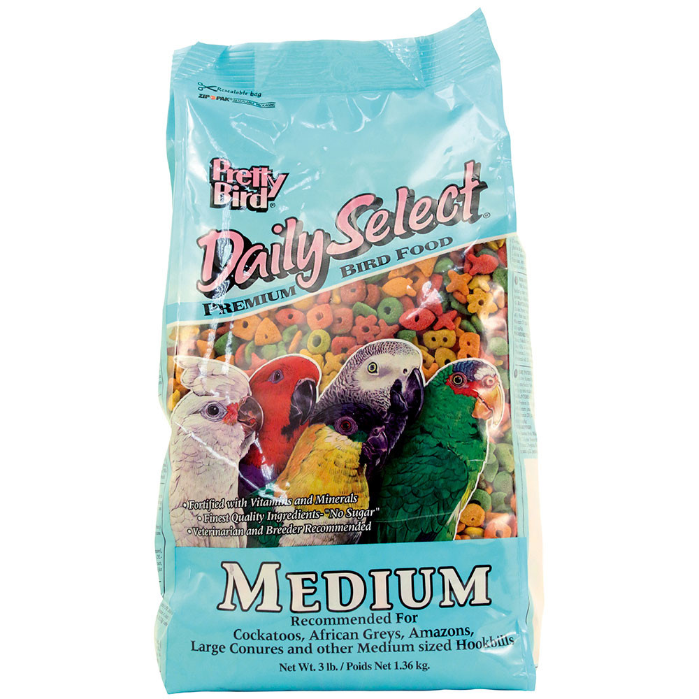 An image of Pretty Bird Daily Select Medium 3lb Complete Parrot Food