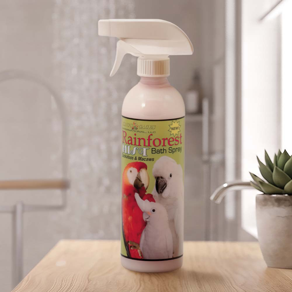 An image of Rainforest Mist Cockatoos and Macaws 17oz