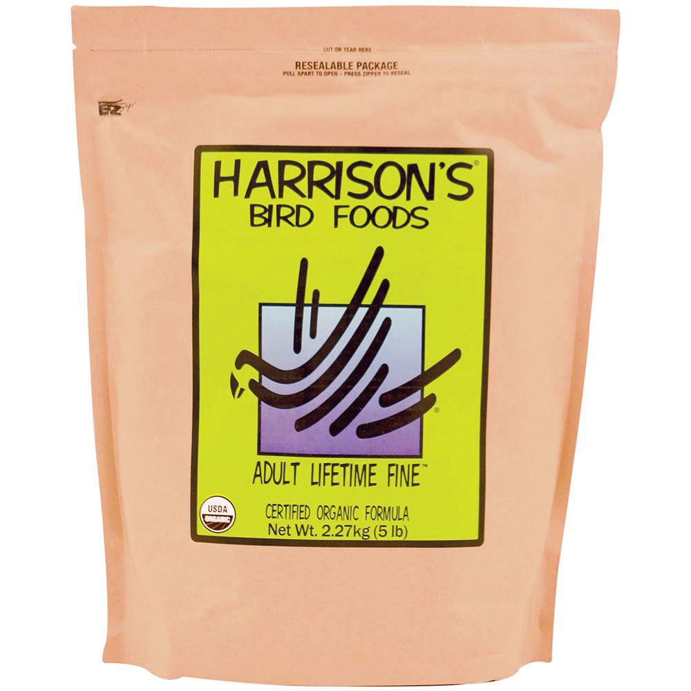 An image of Harrison's Adult Lifetime Fine 5lb Complete Parrot Food