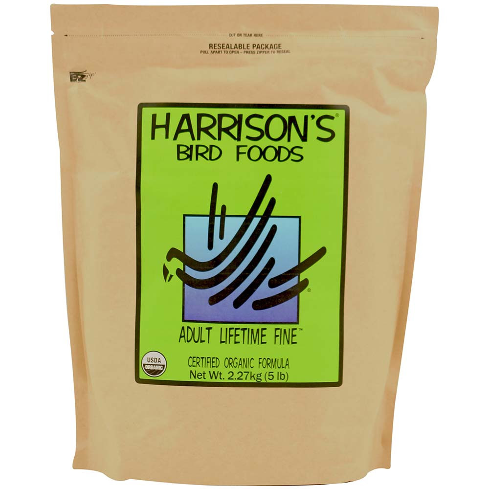 An image of Harrison's Adult Lifetime Fine 5lb Complete Parrot Food