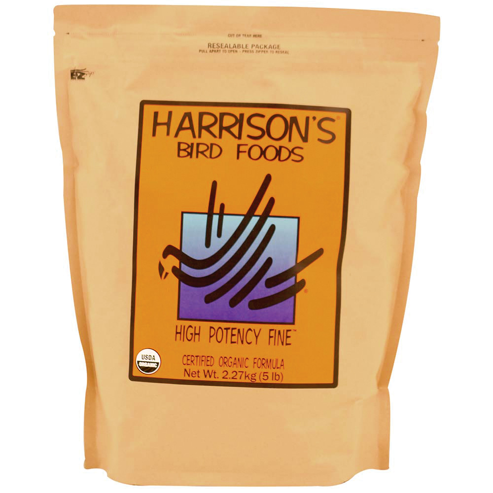An image of Harrison's High Potency Fine 5lb Complete Parrot Food
