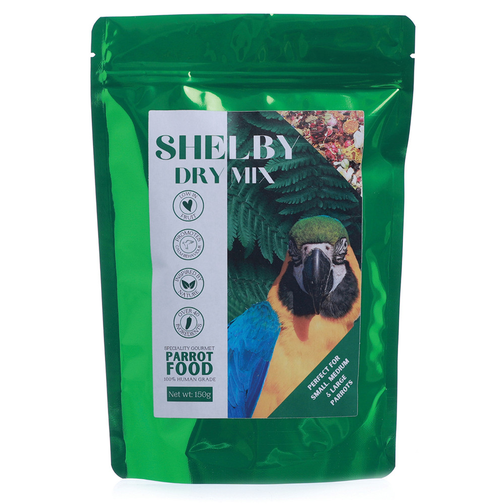 An image of Shelby Dry Mix Gourmet Natural Parrot Food 150g