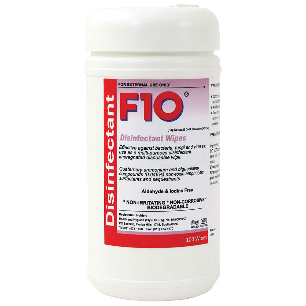 An image of F10 Disposable Disinfectant Wipes Pack of 100