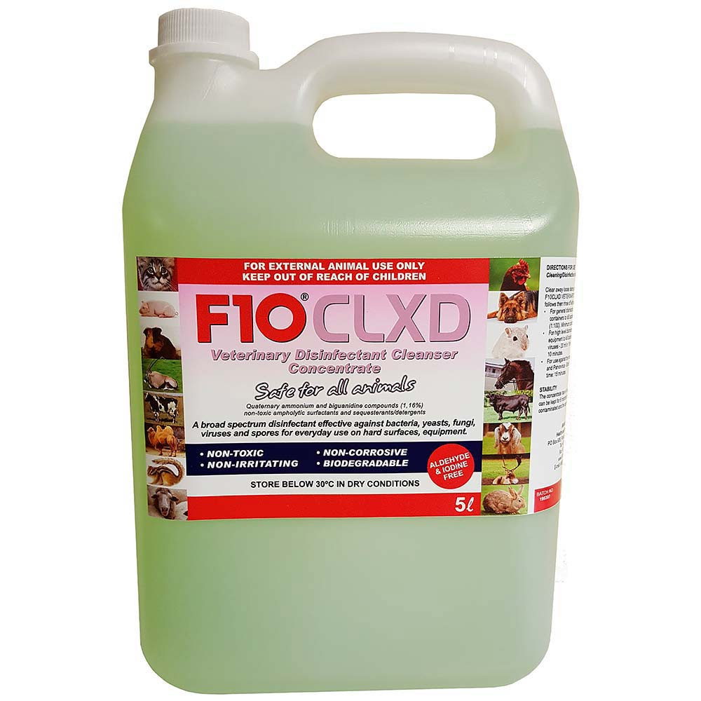 An image of F10 CLXD Veterinary Disinfectant Cleanser Concentrate 5 Litre